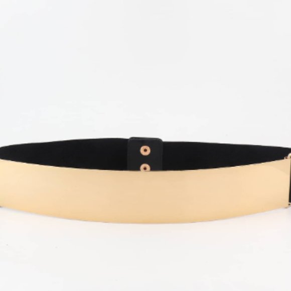 Gold Plate Front Elastic Belt - Picture 2 of 8